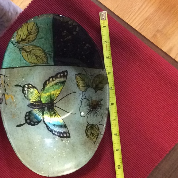 Glazed Butterfly Bowl trinket jewelry serving - Picture 5 of 8
